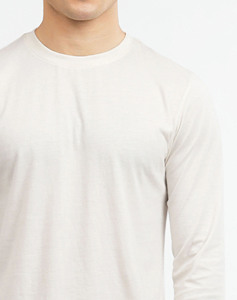 Camiseta de Manga Larga para Hombre, Tejido OEM, Cuello Redondo, Algodón Premium Suave, Ropa Casual Clásica, Fabricación en Fábrica, Calidad de Exportación - Product Image 4