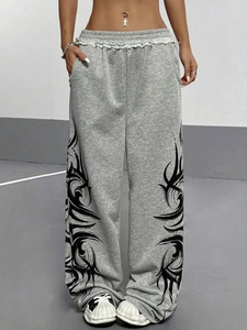 Pantalones Anchos de Mujer, Estilo Desgastado, de Primera Calidad, 100% Algodón, Felpa, Ecológicos, Transpirables, Estilo Urbano - Product Image 6