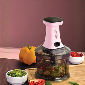 Practical push <b>chopper</b> with durable plastic body and sharp stainless steel blades for fast chopping slicing and dicing in the ki - Product Image 3