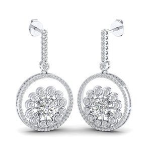 REYES, Nuevos Pendientes Colgantes de Plata de Ley 925 con Moissanita VVS para Mujer, Chapados en Oro Amarillo de 14K y Rodio - Product Image 5