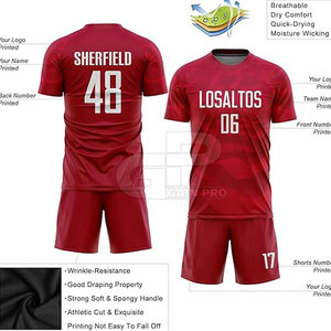 Ensemble d'uniformes de football personnalisables pour hommes – Maillot et short sur mesure pour équipes, ligues, clubs – Durables et légers - Product Image 3