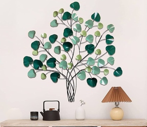 SAFA INTERNATIONAL Handmade Metal <b>Wall</b> Art Floral <b>Leaf</b> Decorative <b>Wall</b> Hanging Modern Home <b>Decor</b> for Dining Room Living Beauty - Product Image 2