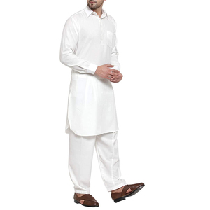 Ensemble Shalwar Kameez pour homme, respirant, décontracté, pour l'hiver, couleur unie, grande taille, tissu tricoté toutes saisons, évacuation de l'humidité, séchage rapide - Product Image 2