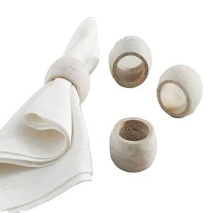 ห่วงใส่ผ้าเช็ดปากทรงกลมชุดแหวนผ้าเช็ดปากทำจากไม้พร้อมห่วงตกแต่งสำหรับใช้ในห้องครัว - Product Image 1