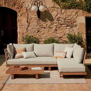 Modern Design Patio Furniture <b>Sofa</b> Set With Teak Wooden Frame <b>Material</b> for Home Furniture Decoration and Garden Furniture - Product Image 6