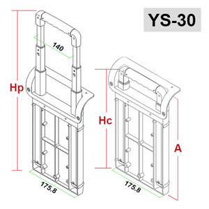 YS-30 Aluminum Telescopic Handle for Warehouse Storage Bin Factory Direct - Product Image 2