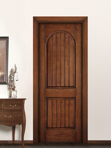 Puerta Contemporánea de Madera Natural Sólida de Roble, Nogal y Fresno, para Exterior/Interior, Personalizable con Diseño Tallado y Aislamiento Acústico - Product Image 3