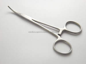 คีมหลอดเลือดแดงเคลลี่14ซม. 16ซม. เครื่องมือการผ่าตัดทั่วไปแบบโค้งสแตนเลสเยอรมัน - Product Image 3