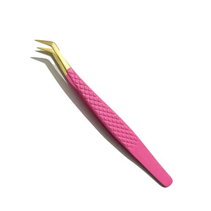 Professional Eyelash <b>Extension</b> Pink Tweezers For Volume Lashes Tweezers Dead Skin Remover Manicure Makeup <b>Nail</b> Tools - Product Image 4