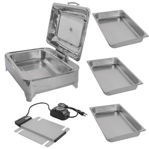 Scaldavivande Elettrico da 9L con Coperchio in Vetro per Catering 110V 60Hz, Espositore Scaldavivande per Ristoranti, Applicazione per Catene di Fast Food - Product Image 3