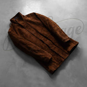 Parka en cuir suédé marron de qualité supérieure pour homme - Manteau d'hiver mi-long avec capuche et doublure chaude pour un style décontracté - Product Image 5