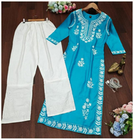 Le plus beau prêt-à-porter indien et pakistanais imprimé brodé Plazzo Kurta ensemble pour femmes avec grande taille disponible