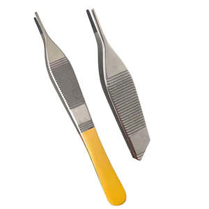 Pinces à tissus Adson 1x2 à dents de rat, marron, allemandes, T/C, manuelles, à dents crantées, instruments chirurgicaux par SurgiRight - Product Image 3