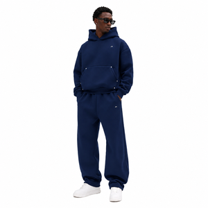 Conjuntos de Sudadera con Capucha y Pantalones Jogger para Hombre, de Algodón Premium, Ajuste Oversize, Chándal Deportivo de Invierno con Bolsillos con Remaches Metálicos, Fabricante - Product Image 1