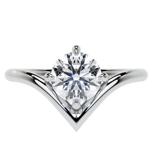 Round Cut <b>Solitaire</b> Moissanite <b>Ring</b> 925 Sterling <b>Silver</b> White Gold Plated Luxury Engagement Wedding Promise Bridal <b>Ring</b> - Product Image 4