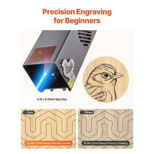 Macchina per Incisione e Taglio Laser 20W, 7000 mm/min, 11,8 x 11,8 cm, con Involucro, Alta Velocità e Alta Precisione - Product Image 4