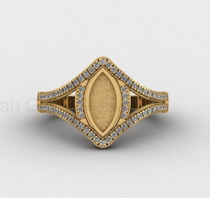 Solid 925 Silver 14k Gold Plated 6x12mm Marquise <b>Blank</b> Bezel Setting DIY Resin Jewelry - Product Image 1