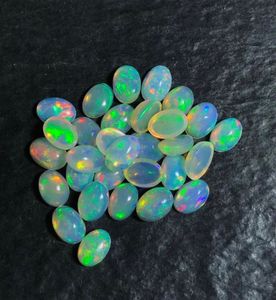 Magnifique opale éthiopienne de forme ovale, cabochons d'opale éthiopienne naturelle. Opale multi-feu à vendre. - Product Image 3