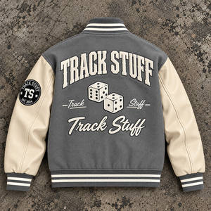 Veste de baseball personnalisée pour homme, style Varsity, en laine et coton, manches en cuir PU, logo brodé personnalisé, streetwear, hiver - Product Image 6