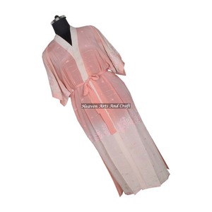 KL007 Colección Verano 2026 Camisón Kimono Largo de Seda para Mujer, Estilo Vintage, Cuello en V, Cierre con Cordón, Secado Rápido, Largo Completo - Product Image 2