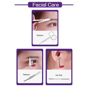 Wholesale 8-Piece German Stainless Steel Manicure Pedicure Kit <b>Nail</b> File Scissor Pusher Beauty Set PU Zipper Case Box Packaging - Product Image 2