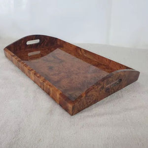 Plateau rectangulaire en bois avec poignée, design Art Déco, motif nature morte, thème floral et fruité, utilisation décorative, dernier design moderne, pour la nourriture - Product Image 4