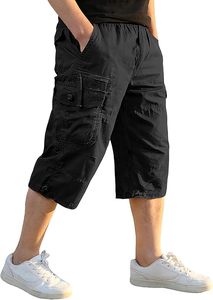 Men's <b>Lightweight</b> Outdoor Utility <b>Cargo</b> <b>Shorts</b> Stretch Fabric Water Resistant Multi Pocket Casual <b>Shorts</b> - Product Image 4