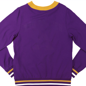 ASU <b>University</b> Women Cardigan Purple Yellow V-Neck Sweater Full Sleeve Button Closure Eighteen Embroidery Sorority Wear Coat2026 - Product Image 6