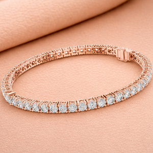 Pulsera de Diamantes Naturales de Varias Formas para Mujer, Plateada, Certificada por IGI, Joyería Fina de Moda para Bodas y Fiestas, Regalo - Product Image 1