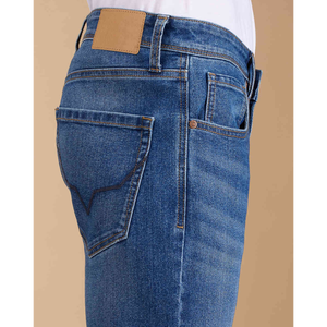 Venta al por mayor: Nuevos jeans de mezclilla elásticos transpirables de corte recto ajustado para hombre, estilo casual de negocios, de algodón azul, OEM personalizado a granel. - Product Image 5