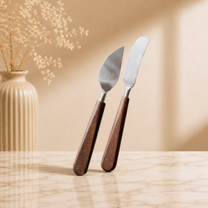 Ensemble de 3 couteaux à fromage avec manches en céramique rayés, lames en acier inoxydable, compatibles lave-vaisselle - Product Image 6