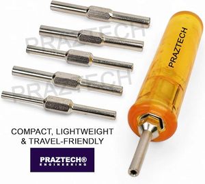 PRAZTECH ®   Kit d'outils de démontage du ressort de montre |   6 clés à double extrémité (12 tailles) |   Outil de démontage de moyeu de montre - Product Image 4