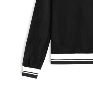 New Design High Quality <b>Men's</b> Winter Varsity <b>Jacket</b> with Stand Collar <b>Long</b> Sleeve Front Logo Customizable Colors & Logos - Product Image 3