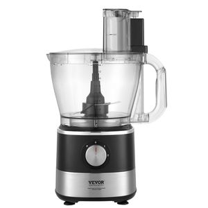 Robot da cucina elettrico professionale da 14 tazze 600 watt lama in acciaio inossidabile facile montaggio e pulizia tritatutto per verdure nere impastare - Product Image 1