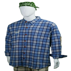 Chemise en flanelle 100 % coton biologique pour homme, col montant, impression personnalisée, logo brodé, décontractée, manches longues, taille personnalisée 6XL, teinte en fil - Product Image 4