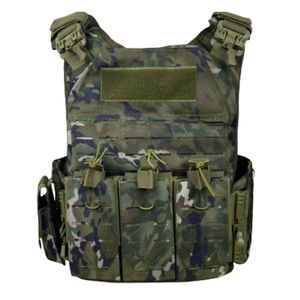 Chaleco Táctico de Poliéster con Camuflaje, Correa de Cintura, Equipo para Exteriores, Corte Regular, Anticorte, Impermeable, Ignífugo, Talla Única - Product Image 1