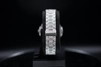 Montre de luxe indienne en acier inoxydable avec quartz, moissanite et verre, résistante à l'eau (1 bar), pour homme, usage quotidien, affaires et décontracté