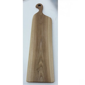 Planche à découper en bois moderne de forme rectangulaire, finition naturelle, avec poignée, pour couper les légumes et les fruits - Product Image 3