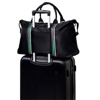 Sac de voyage noir, sac de sport grande capacité pour sororité, imperméable, léger, sac de transport haut de gamme