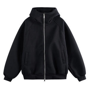 Sudadera con capucha estilo americano de alta calidad, con cremallera, holgada, con estampado de corazones, de algodón transpirable, para hombre y mujer - Product Image 3