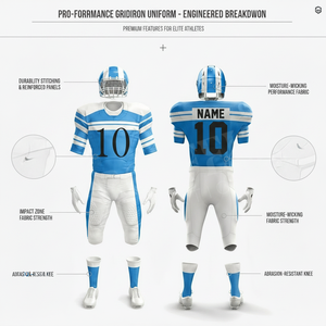 Athletic Gear Team Wear Apparel Sportswear High Impact Resistance American Football Uniforms Protective Breathable Football Kits - Product Image 2