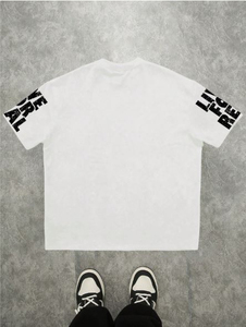 T-shirts pour hommes de haute qualité, 100% coton, imprimés DTG, motif lettres, tricotés, surdimensionnés, unisexes, logo personnalisé, poids lourd - Product Image 6