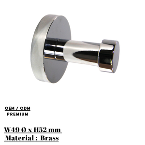 Modern Brass Single Robe <b>Hook</b> Wall-mounted and Durable Designed to Hold Bath <b>Towels</b> Robes or Loofahs - Product Image 1