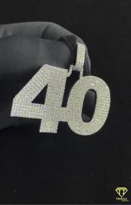 Personalized " 40 " Number Pendant Bling Hip Hop Necklace Custom Number Jewelry For Men Women - Product Image 1
