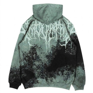 Sweat-shirts à capuche surdimensionnés en molleton 100 % coton épais, personnalisés, de haute qualité, pour hommes, style streetwear, coupe carrée, effet vintage délavé, avec impression - Product Image 2
