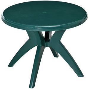 Per 36.25 Outsunny \ "Dia Green all'aperto bistrot tavolo da pranzo Bar Patio con foro per ombrellone per giardino cortile cortile cortile a bordo piscina - Product Image 1