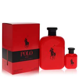 Polo Red par Ralph Lauren Coffret cadeau 4,2 oz Eau de Toilette Spray + 0,5 oz Mini EDT pour homme - Product Image 1