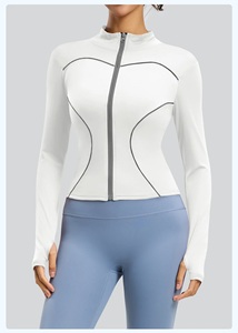 <b>Reflective</b> Line Design Windproof <b>Running</b> Spand <b>Jacket</b> for Women Lightweight Stand-Collar Zip-Up Outdoor Fitness <b>Running</b> <b>Jacket</b> - Product Image 4