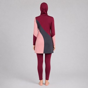 Ensemble de burkini modeste pour femme – Maillot de bain couvrant entièrement le corps en matière douce et extensible, idéal pour les sports nautiques - Product Image 2