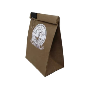 Sac en papier kraft classique avec poignée en corde de coton réutilisable pour les achats professionnels - Product Image 2